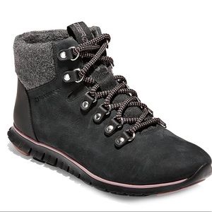 COLE HAAN black zerogrand hiking boots 7
